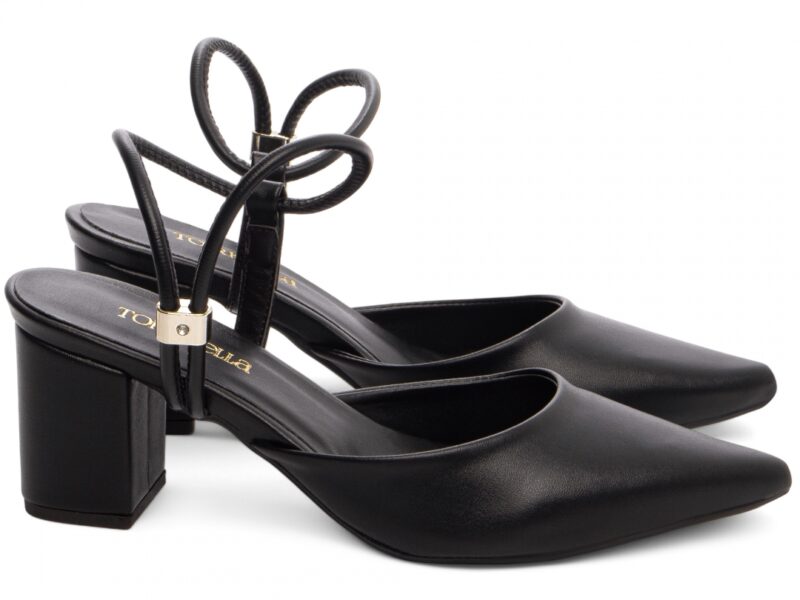 scarpin feminino preto solado antiderrapante | VitriNerm