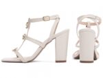 sandália feminina off white vista lateral salto 9cm | VitriNerm