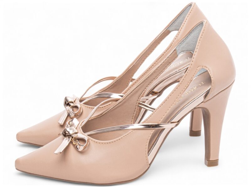 detalhe salto 9cm rosê scarpin feminino | VitriNerm