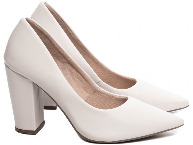 scarpin feminino off white solado antiderrapante | VitriNerm