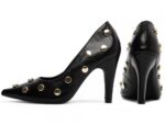scarpin feminino preto vista lateral salto 9cm | VitriNerm