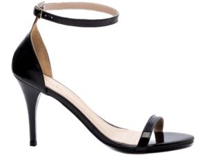 sandália preta salto 10cm verniz | VitriNerm