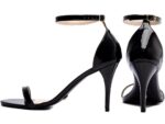 sandália feminina preta vista lateral salto 10cm | VitriNerm