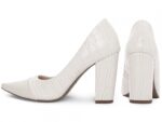 scarpin feminino off white vista lateral salto 9cm | VitriNerm
