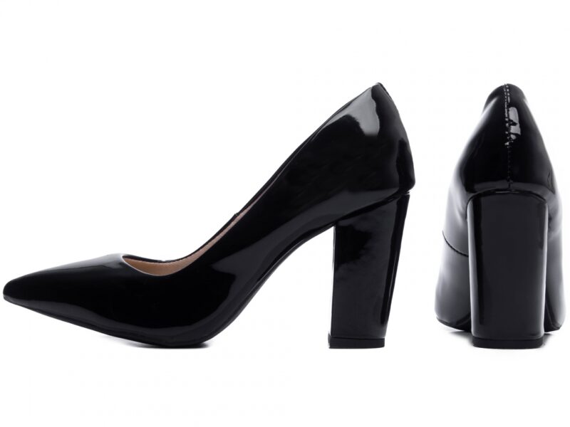 scarpin feminino preto vista lateral salto 8,5cm | VitriNerm