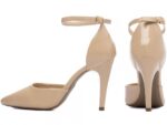 scarpin feminino dourada vista lateral salto 10cm | VitriNerm