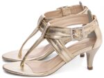 detalhe sandália feminina dourado feminino | VitriNerm
