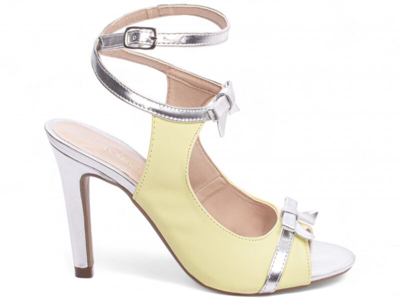 sandália prata salto 9,5cm napa | VitriNerm