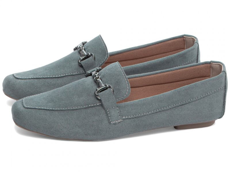 mocassim feminino azul vista lateral | VitriNerm