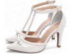 detalhe salto 9cm off white scarpin feminino | VitriNerm