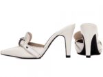 scarpin feminino off white vista lateral salto 9cm | VitriNerm