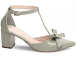 scarpin verde salto 6,5cm verniz | VitriNerm