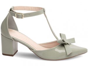 scarpin verde salto 6,5cm verniz | VitriNerm