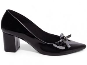 scarpin preto salto 6,5cm verniz | VitriNerm