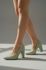 scarpin feminino verde feminino elegante comprar | VitriNerm