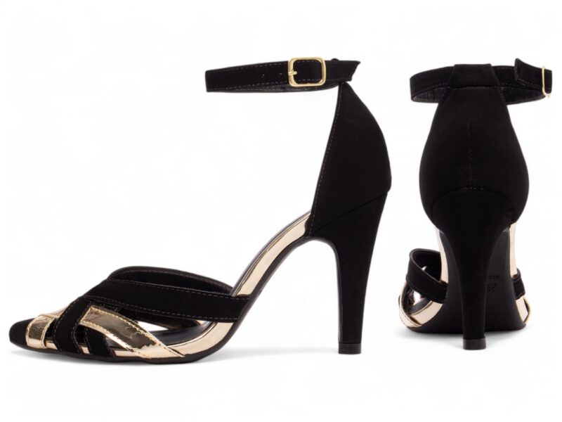 scarpin feminino preto vista lateral salto 9cm | VitriNerm