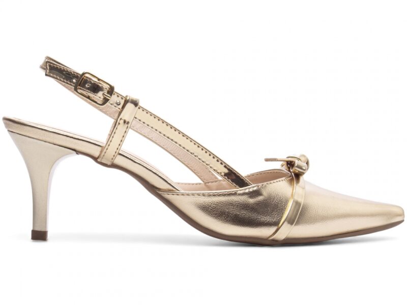 scarpin feminino dourado par completo | VitriNerm