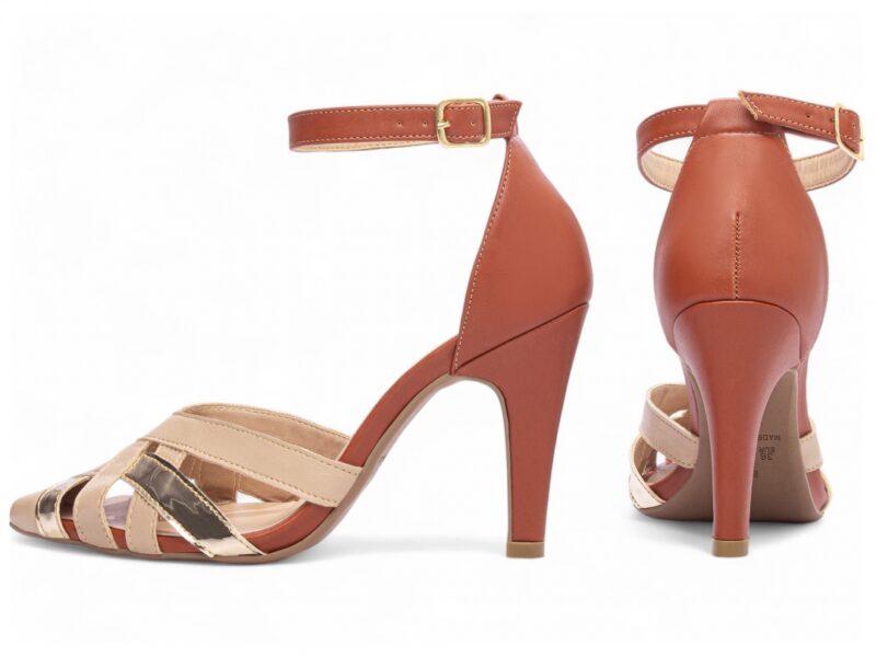 scarpin feminino caramelo vista lateral salto 9cm | VitriNerm