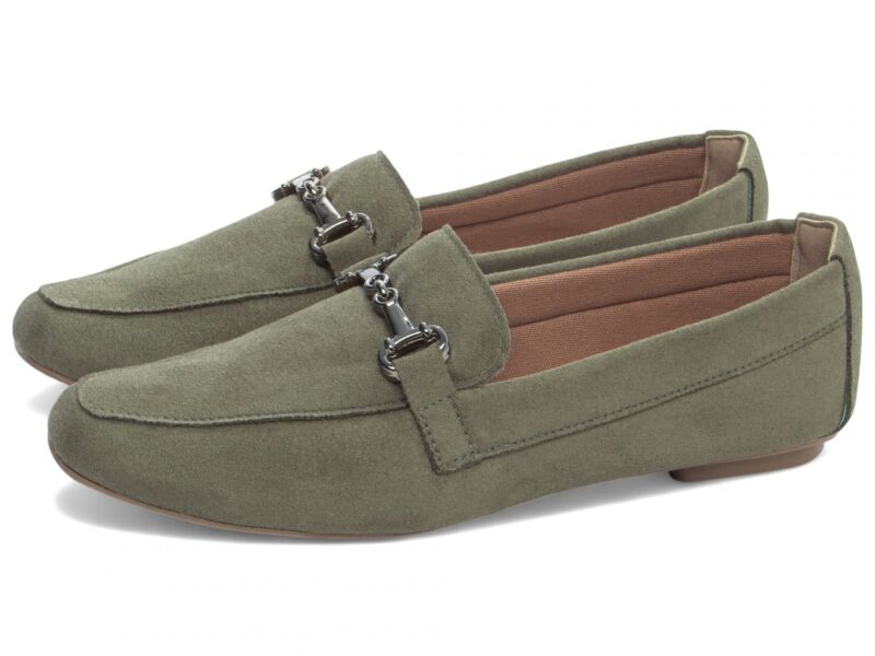 mocassim feminino verde vista lateral | VitriNerm