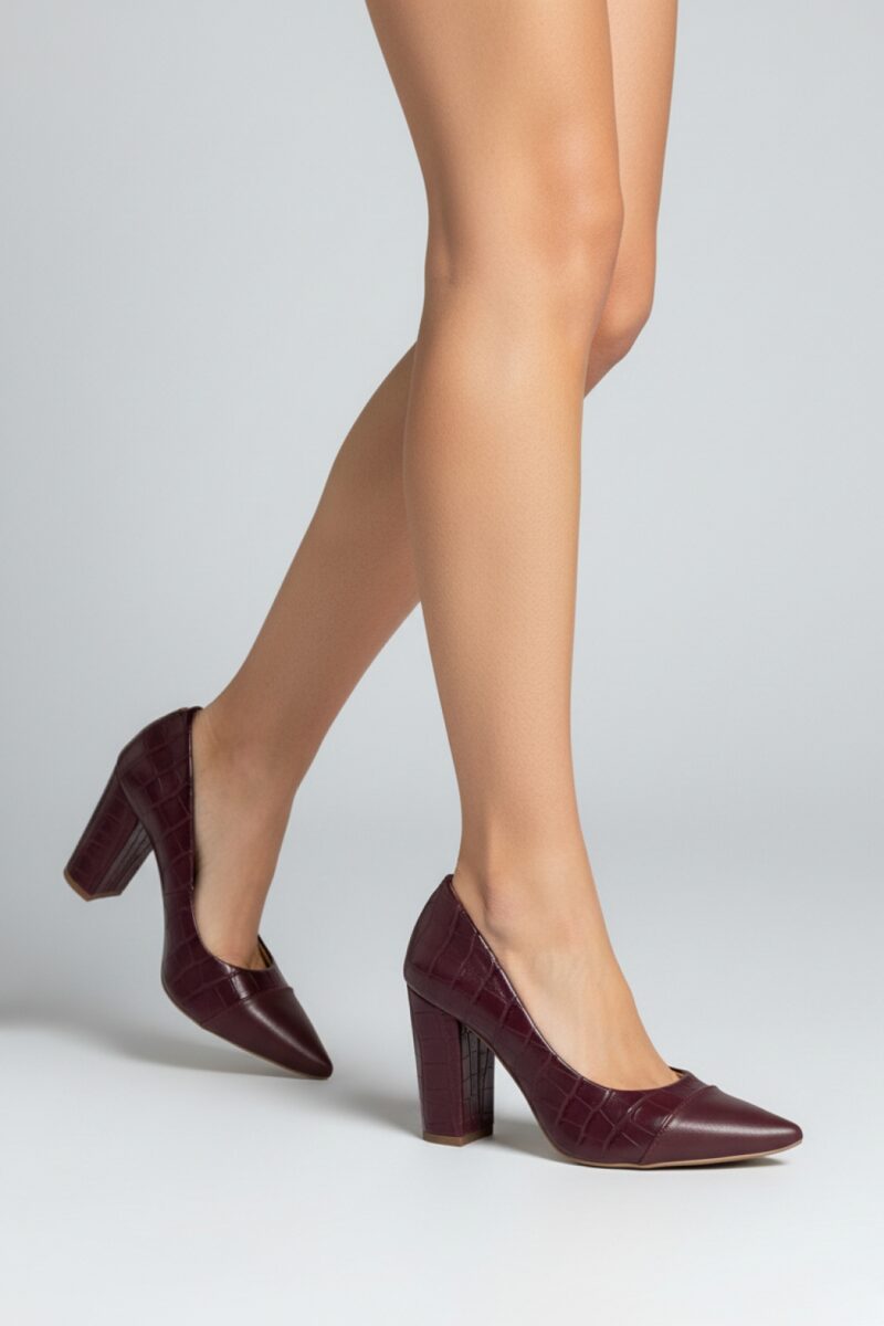 scarpin feminino bordô feminino elegante comprar | VitriNerm