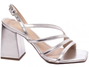 sandália prata salto 9cm napa | VitriNerm