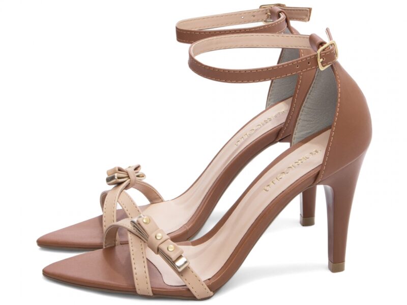 detalhe salto 9cm caramelo sandália feminina | VitriNerm