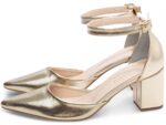 detalhe salto 6,5cm dourado scarpin feminino | VitriNerm