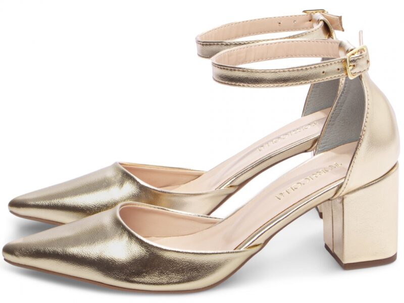 detalhe salto 6,5cm dourado scarpin feminino | VitriNerm