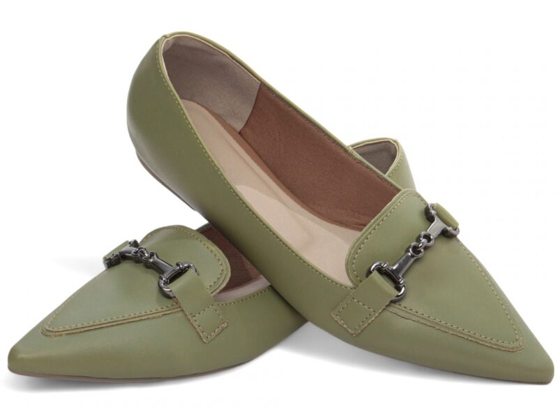 mocassim verde bico fino napa | VitriNerm