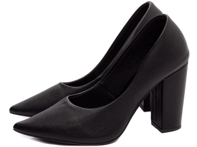 detalhe salto 9cm preto scarpin feminino | VitriNerm