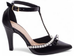 scarpin preto salto 9cm verniz | VitriNerm