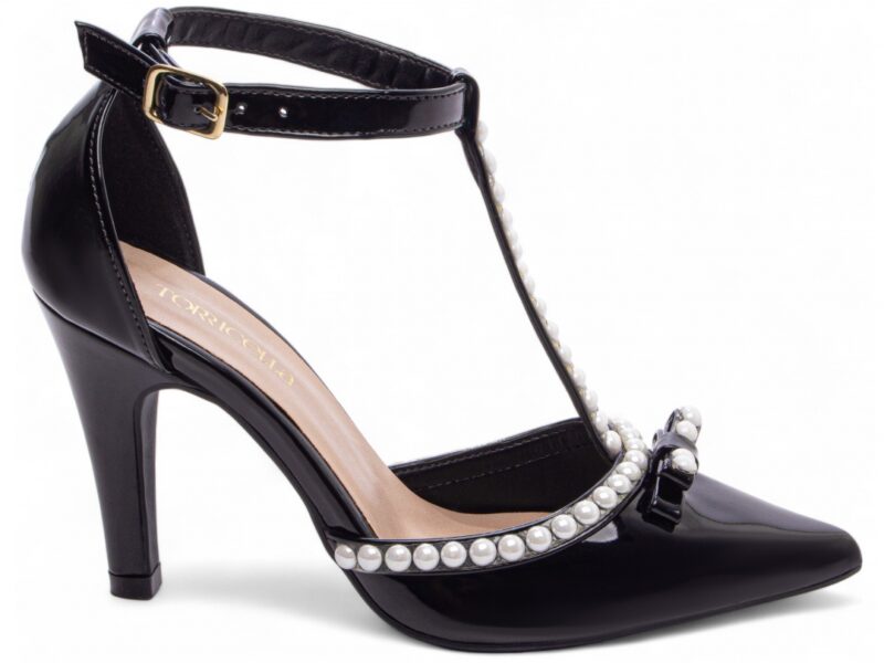scarpin preto salto 9cm verniz | VitriNerm
