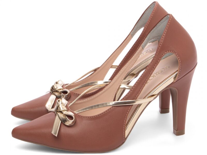 detalhe salto 9cm caramelo scarpin feminino | VitriNerm