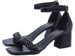 detalhe salto 7cm preto sandália feminina | VitriNerm