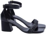 sandália feminina preto solado antiderrapante | VitriNerm