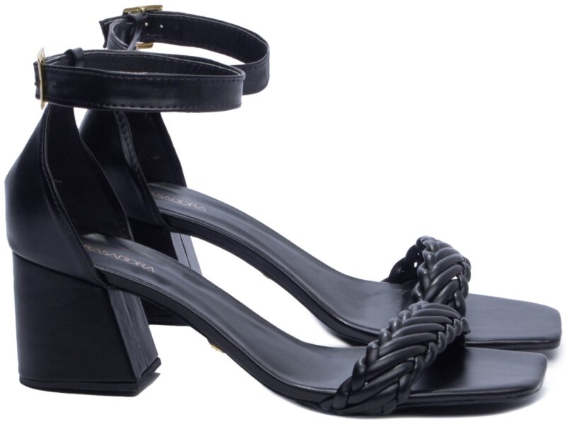 sandália feminina preto solado antiderrapante | VitriNerm