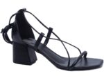 sandália preta salto 7cm napa | VitriNerm