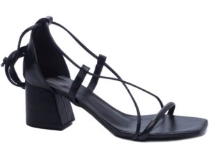 sandália preta salto 7cm napa | VitriNerm