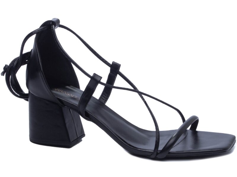 sandália preta salto 7cm napa | VitriNerm