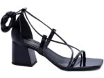 sandália preto salto 7cm verniz | VitriNerm