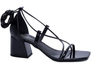 sandália preto salto 7cm verniz | VitriNerm