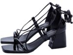 detalhe salto 7cm preto sandália feminina | VitriNerm