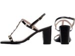 sandália feminina preto vista lateral | VitriNerm
