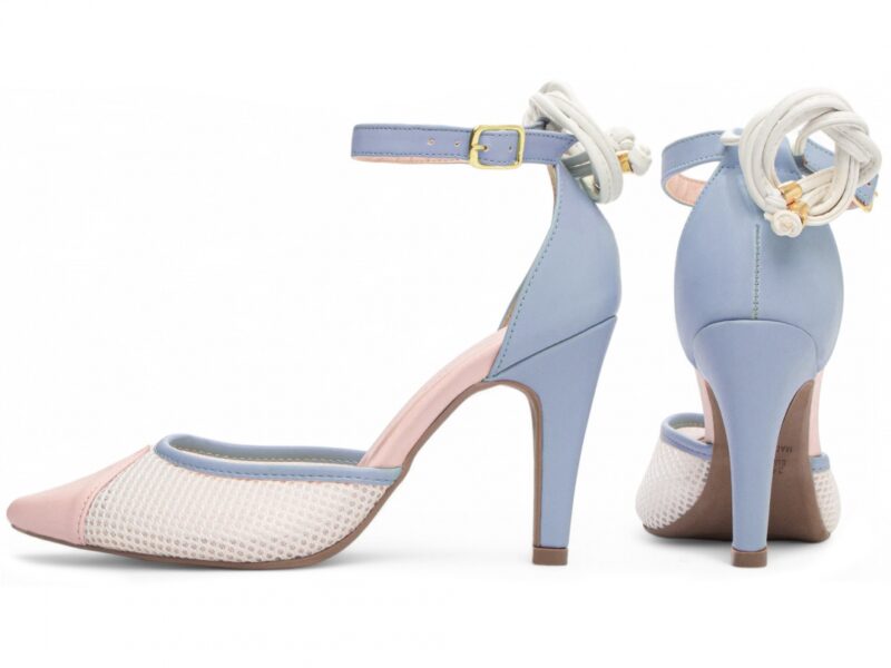 scarpin feminino dourada vista lateral salto 9cm | VitriNerm