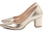 detalhe salto 6,5cm dourado scarpin feminino | VitriNerm