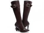 detalhe salto 9cm marrom bota feminina | VitriNerm