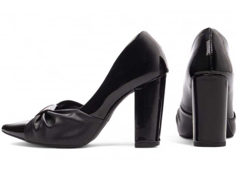 scarpin feminino preto vista lateral salto 9cm | VitriNerm