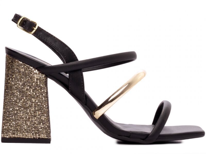 sandália feminina dourado par completo | VitriNerm