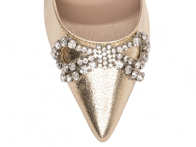 detalhe bico scarpin feminino dourado feminino | VitriNerm