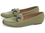 mocassim feminino verde vista lateral | VitriNerm